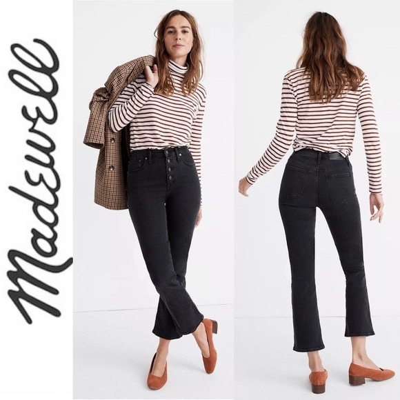 Madewell Cali Demi Boot High Rise Jeans - Picture 1 of 7